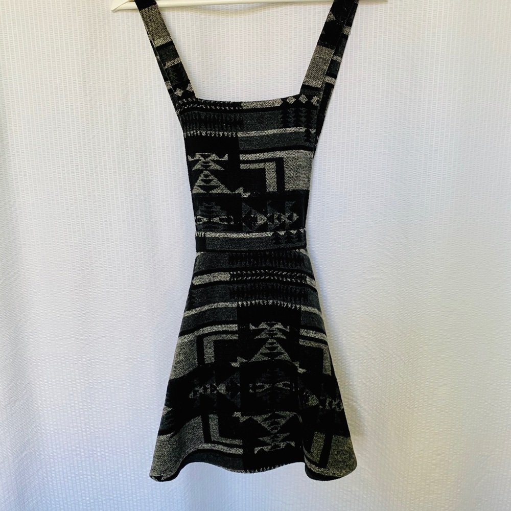 Black and Gray Overalls Dress - Picture 7 of 10
